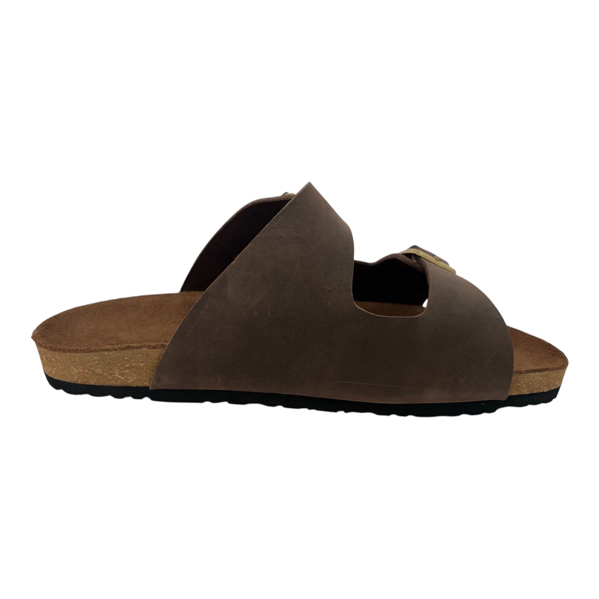 COLOURSOME Heritage — Premium Leather Two-Strap Comfort Sandal | Brown