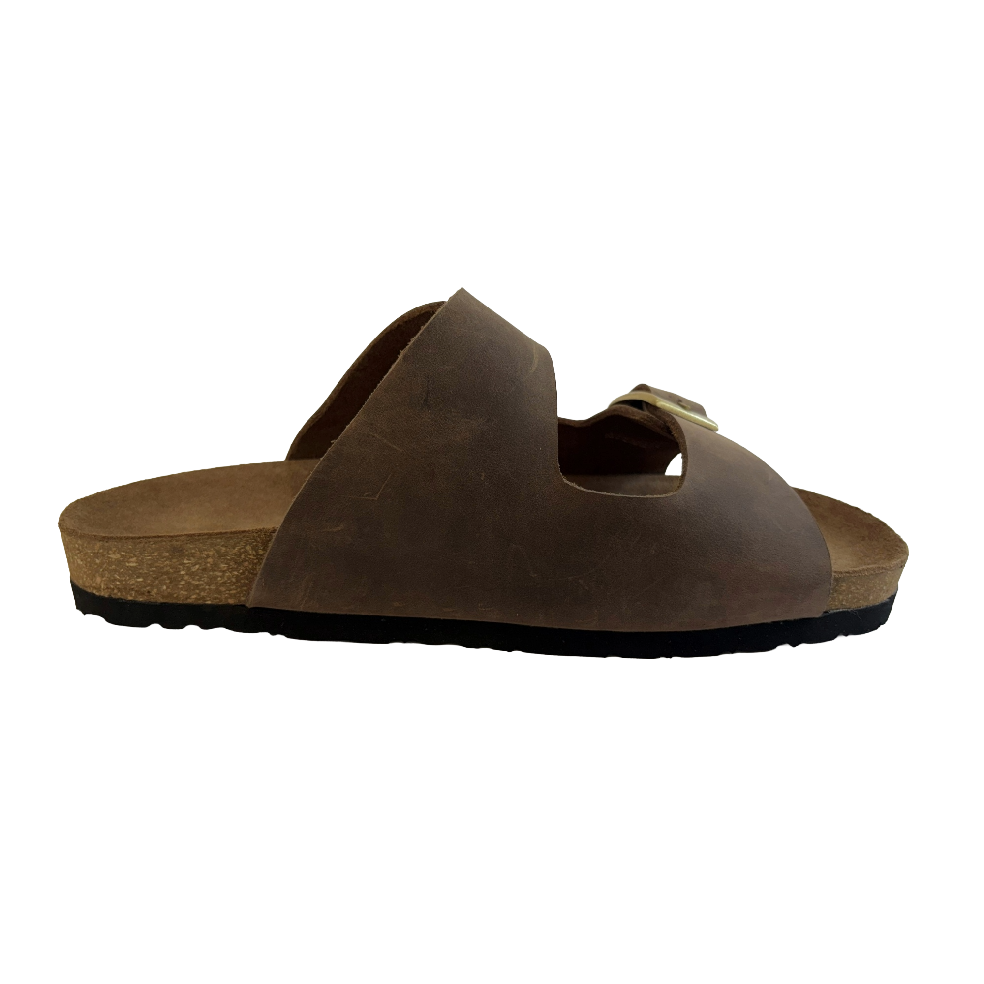 COLOURSOME Heritage — Premium Leather Two-Strap Comfort Sandal | Brown