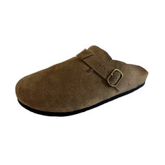 COLOURSOME Prime — Premium Suede Leather Comfort Clog | Brown