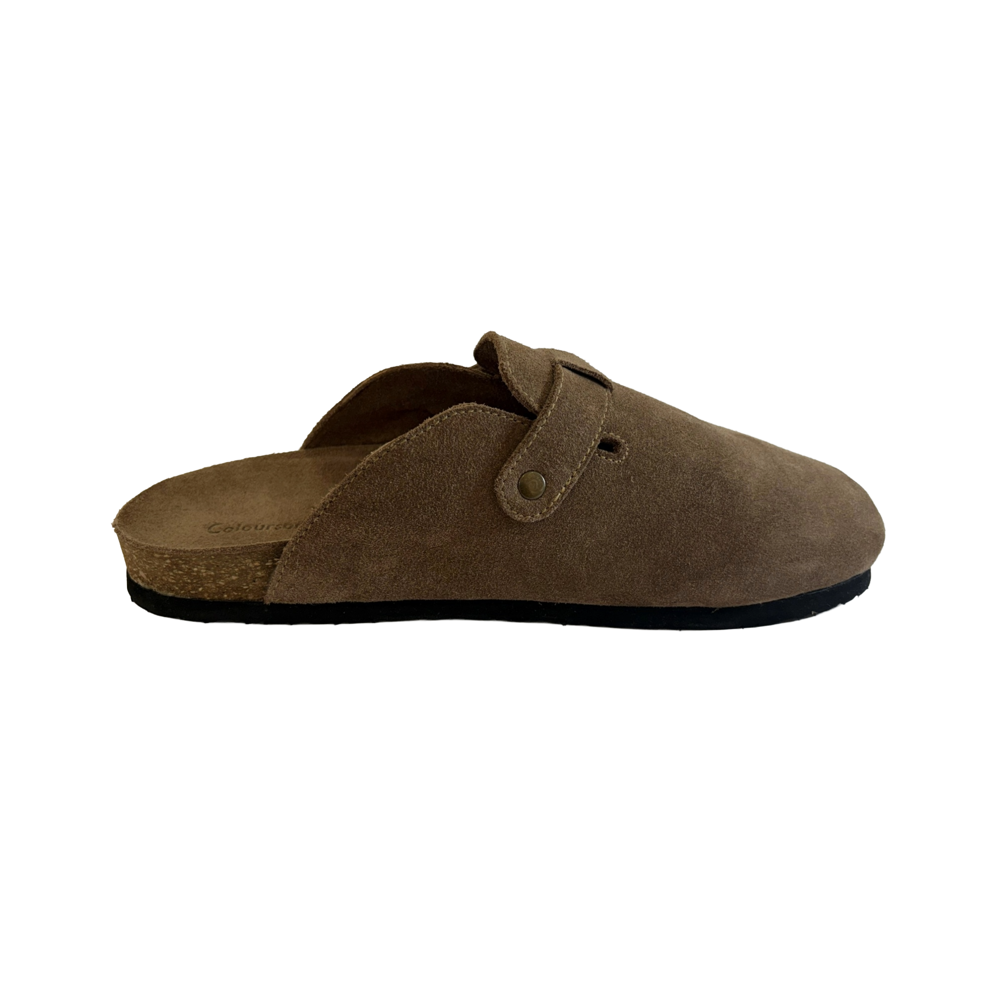 COLOURSOME Prime — Premium Suede Leather Comfort Clog | Brown