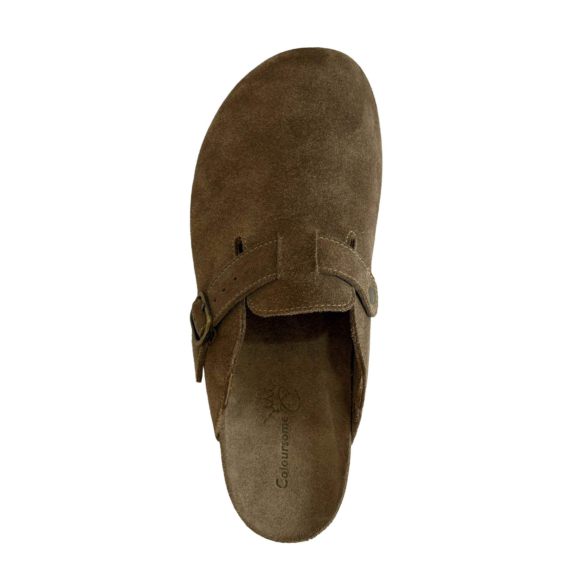 COLOURSOME Prime — Premium Suede Leather Comfort Clog | Brown
